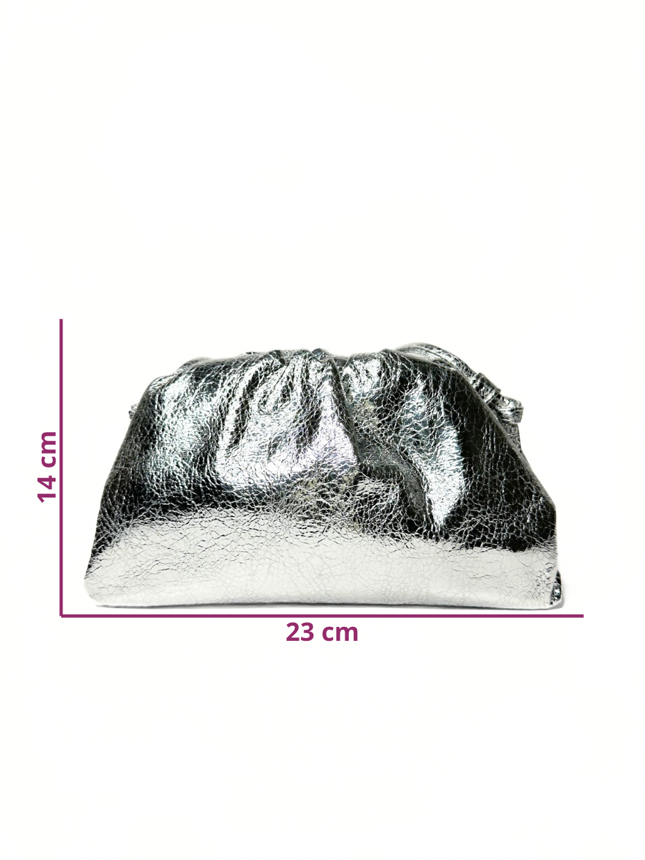 Bella Bag - Plateado con Textura